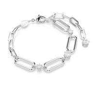 Swarovski Pulsera Constella, Blanca, Baño de rodio