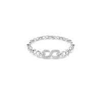 Swarovski Pulsera Dextera, Corte Redondo, Blanco, Baño de Rodio (M)