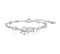 Swarovski Pulsera Gema, Tallas mixtas, Flor, Blanca, Baño de rodio