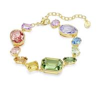 Swarovski Pulsera Gema, Tallas mixtas, Multicolor, Baño tono oro