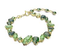 Swarovski Pulsera Gema, Tallas mixtas, Verde, Baño tono oro