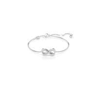 Swarovski Pulsera Hyperbola, Símbolo del infinito, Blanca, Baño de rodio