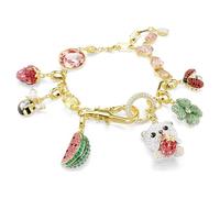 Swarovski Pulsera Idyllia, corte mixto, mezcla de motivos, multicolor, chapado en oro