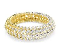 Pulsera Idyllia, Talla ovalada, Blanca, Acabado en oro de 18 quilates M