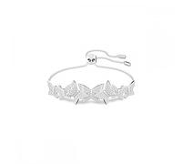 Pulsera Idyllia Lilia, Mariposa, Blanca, Baño de rodio OS