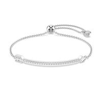 Swarovski Pulsera Idyllia, flecha blanca, baño de rodio, tallas mixtas