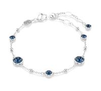 Swarovski Pulsera Imber, Talla redonda, Azul, Baño de rodio