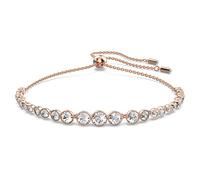 Swarovski Pulsera Emily para Mujer, en Baño Tono Oro Rosa, con Pavé de Cristal de Swarovski, Colección Swarovski Emily