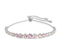 Swarovski Pulsera Emily de Cristales Redondos Rosas Para Mujer en una Montura Rodiada, de la Colección Swarovski Emily