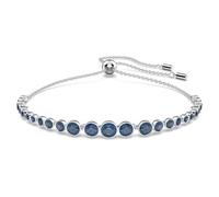 Swarovski Pulsera Imber Emily, Tallas redondas combinadas, Azul, Baño de rodio