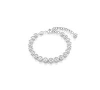 Swarovski Pulsera Imber Tennis, Talla redonda, Blanca, Baño de rodio