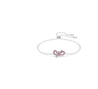 Swarovski Pulsera Lifelong Bow, Lazo, Rosa, Baño de rodio
