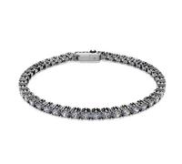 Pulsera Tennis Matrix, Talla redonda, Gris, Baño de rutenio M