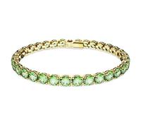 Pulsera Tennis Matrix, Talla redonda, Verde, Acabado en oro de 18 quilates M