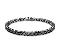 Swarovski Pulsera Matrix Tennis, Negra, Baño de Rutenio, M
