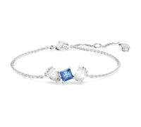 Swarovski Pulsera Mesmera, Tallas mixtas, Azul, Baño de rodio