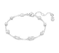 Swarovski Pulsera Mesmera, Tallas mixtas, Diseño distribuido, Blanca, Baño de rodio