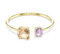 Swarovski Pulsera Millenia, talla octogonal, multicolor, baño de oro