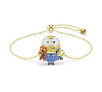 Swarovski Pulsera Minions Bob, Pavé, Multicolor, Baño tono oro