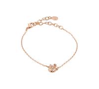 Swarovski Pulsera Swan, cisne blanca, baño tono oro rosa, tallas mixtas