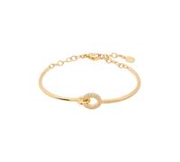 Swarovski Brazalete Dextera Talla redonda Blanco Baño tono oro