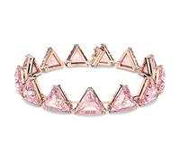 Swarovski Pulsera Ortyx de mujer, Cristales de talla triangular, Baño tono oro rosa