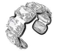 Brazalete Harmonia, Cristales flotantes de gran tamaño, Blanco, Combinación de acabados metálicos M