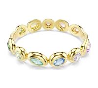 Swarovski Pulsera rígida Gema, corte mixto, multicolor, chapado en oro, L, Cristal, Cristal