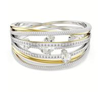 Swarovski Pulsera rígida Hyperbola, Cristales, Mezcla de chapados, Zirconia