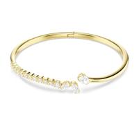 Swarovski Pulsera rígida Mesmera, corte mixto, blanco, acabado oro 18 K, Medio, Acabado en oro de 18 quilates, circonita cúbica, Circonita cúbica