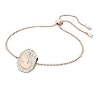 Swarovski Pulsera Signum para Mujer, en Baño Tono Oro Rosa, con el Simbólico Logo Cisne de Swarovski y la Emblemática Forma Octogonal, con CIerre Ajustable, Colección Swarovski Signum