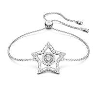 Swarovski Pulsera Stella para Mujer, Símbolo de estrella, con Cristales Blancos, En Baño de Rodio, Colección Swarovski Stella