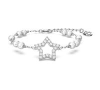 Swarovski Pulsera Stella, Pavé de Cristales Blancos en un Baño de Rodio, de la Colección Stella