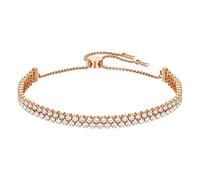 Swarovski Pulsera Subtle para Mujer, Con Baño Tono Oro Rosa, Cristales Blancos, Colección Swarovski Subtle