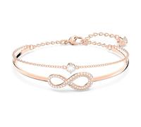 Swarovski Pulsera Swa Infinity para Mujer, Con Baño Tono Oro Rosa, Símbolo de Infinito, Cristales Blancos, Colección Swarovski Swa Infinity