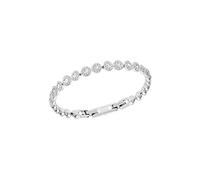 Pulsera Tennis Una Angelic, Talla redonda, Pequeña, Blanca, Baño de rodio