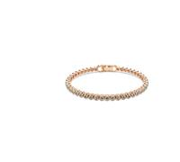 Swarovski Pulsera Tennis Imber Emily, Talla redonda, Negra, Baño tono oro rosa
