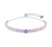Swarovski Pulsera Tennis Matrix, Degradado de tallas redondas, Multicolor, Baño de rodio