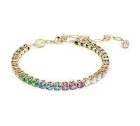 Swarovski Pulsera Tennis Matrix, Talla redonda, Multicolor, Baño tono oro