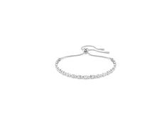 Swarovski Pulsera Tennis Matrix, Tallas redondas combinadas, Blanca, Baño de rodio