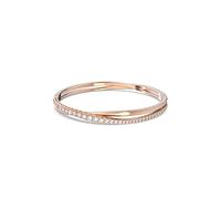Swarovski Brazalete Twist para Mujer, Con Baño Tono Oro Rosa, Cristales Blancos, Colección Swarovski Twist