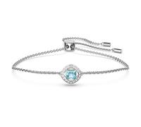 Swarovski Pulsera Angelic Square para Mujer, con Cristal Azul de Talla Cuadrada, en Baño de Rodio, Colección Angelic Square de Swarovski