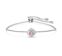 Swarovski Pulsera Colección Angelic Square para Mujer, con Cristal Rosa de Talla Cuadrada, en Baño de Rodio