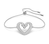 Swarovski Pulsera Una para Mujer, Simbolo de Cisnes, Con Baño de Rodio, Cristales Blancos, Colección Swarovski Una