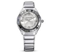 Swarovski Reloj 37mm, Fabricado en Suiza, Brazalete de metal, Tono plateado, Acero inoxidable