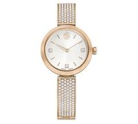 Swarovski Reloj analógico Illumina de acero inoxidable para mujer, fabricado en Suiza, pulsera de metal, tono oro rosa, acabado en tono oro rosa 5671202, Tono oro rosa, Moderno