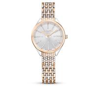 Reloj Attract, Fabricado en Suiza, Pavé, Pulsera de cristal, Tono oro rosa, Combinación de acabados metálicos OS