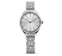 Swarovski Reloj Attract, Brazalete de metal, Blanco, Acero inoxidable