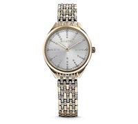 Swarovski Reloj Attract, Brazalete de metal, Blanco, PVD tono oro