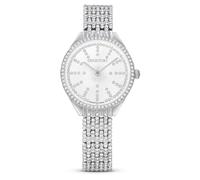 Swarovski Reloj Attract, Fabricado en Suiza, Brazalete de metal, Blanco, Acero inoxidable